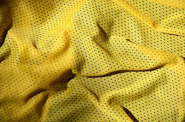 Sport Ruházat Fabric Textúra Háttér Sárga Poliészter Nylon Textil Textil — Stock Fotó