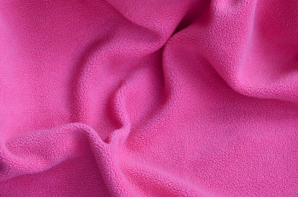 Manta Tela Lana Rosa Peludo Fondo Color Rosa Claro Suave — Foto de Stock