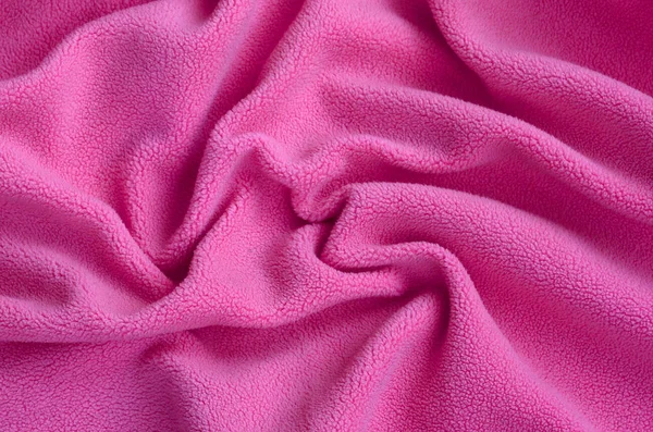 Manta Tela Lana Rosa Peludo Fondo Color Rosa Claro Suave — Foto de Stock