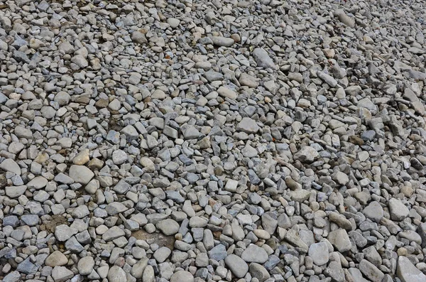 Texture Many Crushed Stones Crushed Stone Solid Base Material Foundation — Stock Photo, Image