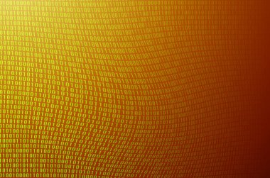 Siyah bir zemin üzerine yeşil rakamlar bir dizi oluşan bozuk ve bozuk bir ikili kod görüntüsünü. Tonda