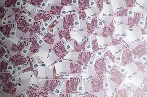 Fechar Foto Fundo Quantidade Quinhentas Notas União Europeia Moeda Muitas — Fotografia de Stock