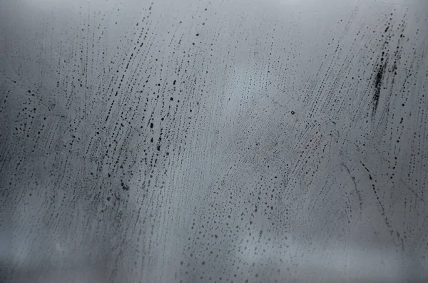 Віконне Скло Конденсатом Або Парою Після Сильного Дощу Текстури Або — стокове фото