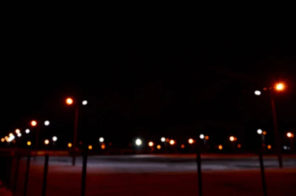 Foto Turva Parque Infantil Escola Noite Com Luzes Brilhantes — Fotografia de Stock