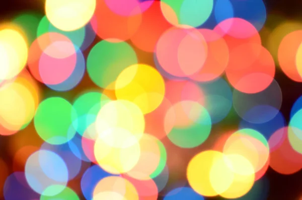 Blurred Festive Colorful Lights Black Useful Background All Main Colors — Stock Photo, Image