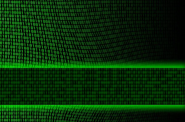 Sérült Torz Bináris Kód Áll Egy Sor Zöld Számok Fekete — Stock Fotó