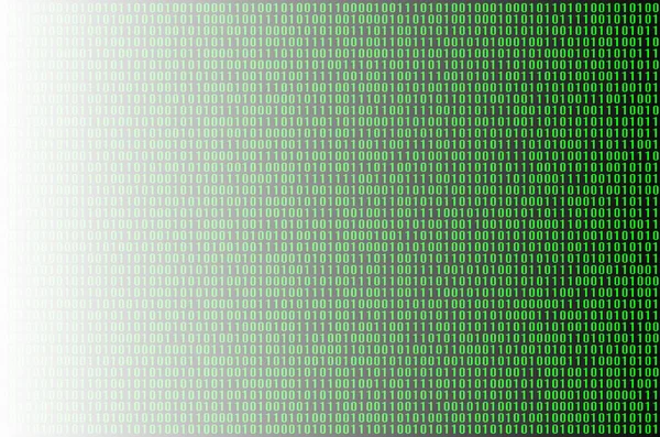 バイナリ コードのイメージから成っている黒い背景と緑色の数字のセット — ストック写真