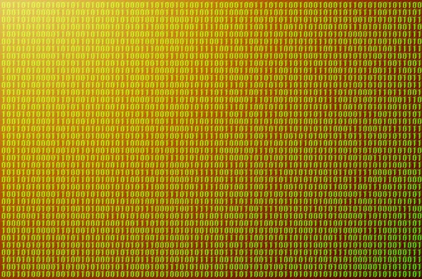 Зображення Розмитого Двійкового Коду Складається Набору Зелених Чисел Чорному Тлі — стокове фото
