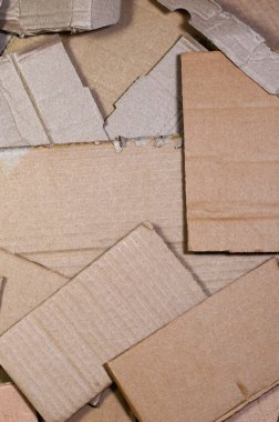 Kağıt dokular, arka plan geri dönüşüm hazır kazıklı. Eski office karton atık kağıt geri dönüşüm için bir paket. Çöp yığını