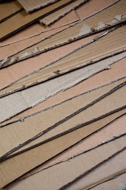 Kağıt dokular, arka plan geri dönüşüm hazır kazıklı. Eski office karton atık kağıt geri dönüşüm için bir paket. Çöp yığını