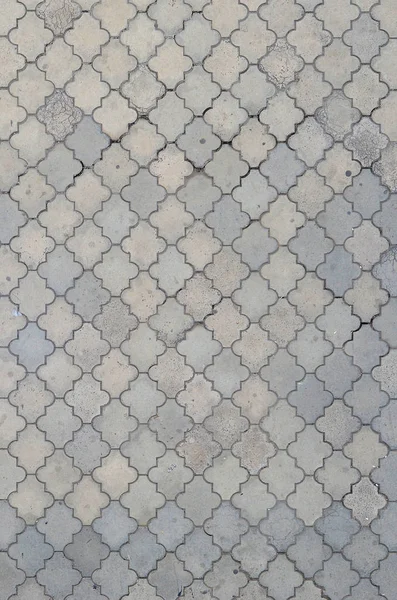 Texture Rhythmic Mosaic Made Concrete Tiles Background Image Large Area — Stock Photo, Image