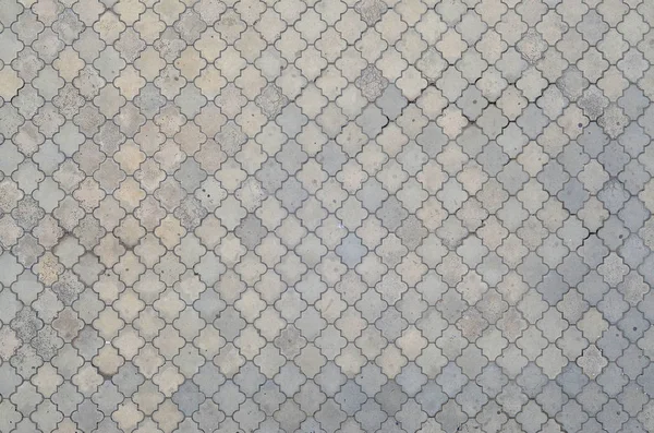 Texture Rhythmic Mosaic Made Concrete Tiles Background Image Large Area — Stock Photo, Image