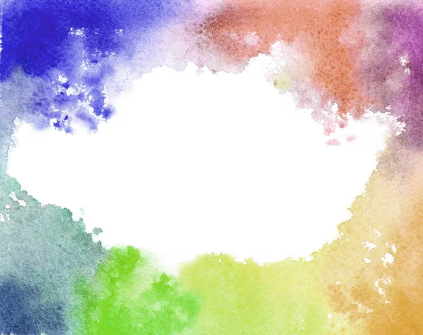 Background image of abstract watercolor stains that form random shapes of different colors