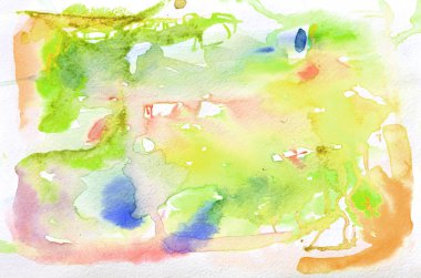 El suluboya şekil tasarımınız için sıcak tonlarda çekilmiş. Arka plan, el yapımı dekorasyon boyalı yaratıcı