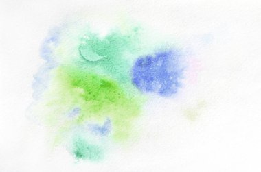 El suluboya şekil tasarımınız için soğuk tonlarda çekilmiş. Arka plan, el yapımı dekorasyon boyalı yaratıcı