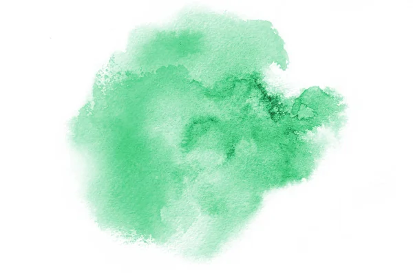 Hand Drawn Green Watercolor Shape Your Design Creative Painted Background — Stock Photo, Image