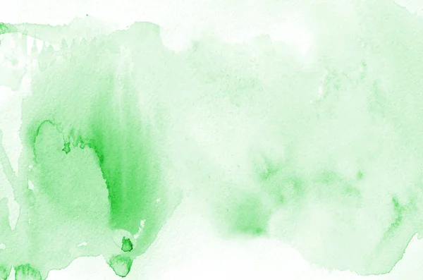 Forme Aquarelle Verte Dessinée Main Pour Votre Conception Fond Peint — Photo
