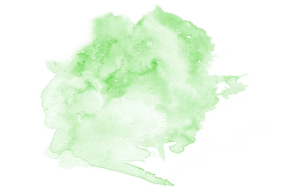 Ręcznie Rysowane Zielony Kształt Akwarela Dla Projektu Pień Malowane Tła — Zdjęcie stockowe