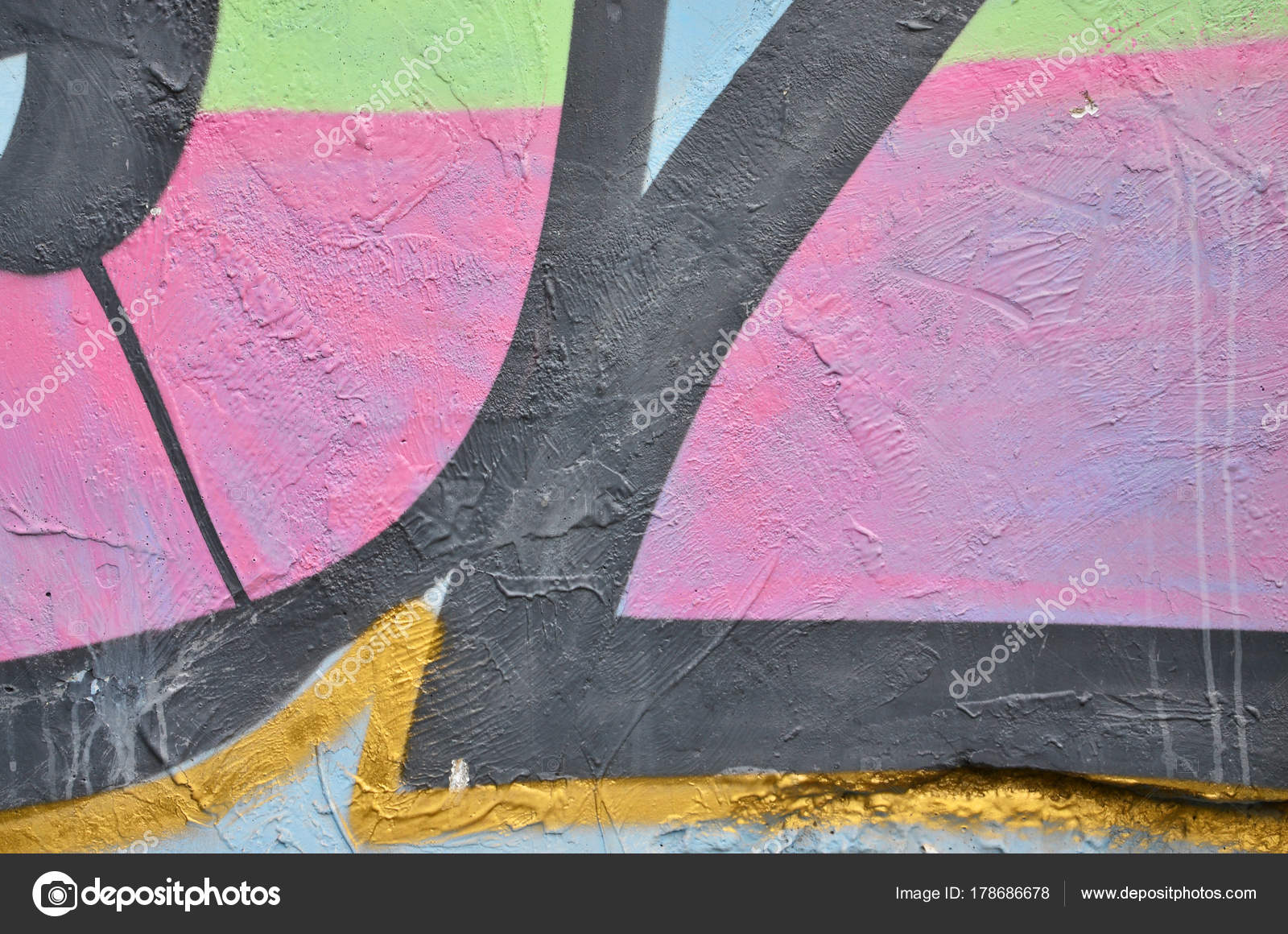 Textura Fragmento Pared Con Pintura Graffiti Que Representada Una