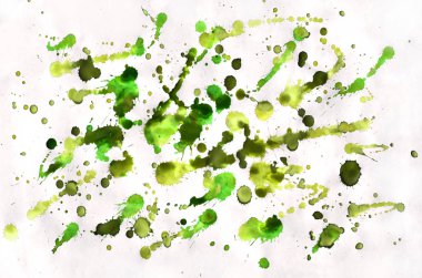 Sulu Boya ıslak arka plan. Yeşil ve sarı renkler. Suluboya arka plan. El aquarelle arka plan boyalı. Sulu Boya yıkama. Soyut resim
