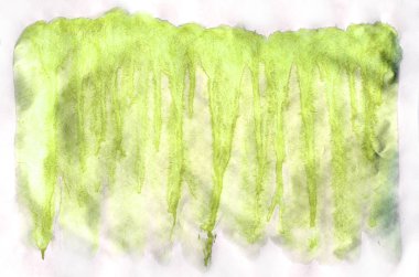 Sulu Boya ıslak arka plan. Yeşil ve sarı renkler. Suluboya arka plan. El aquarelle arka plan boyalı. Sulu Boya yıkama. Soyut resim