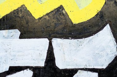 Arka plan resmi bir beton duvar soyut grafiti desen bir parçası ile. Sokak sanatı, vandalizm ve gençlik Hobiler