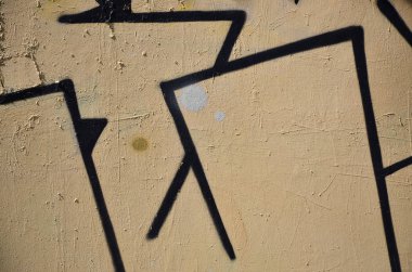 Eski duvar boyalı renkli grafiti sprey boya ile çizim içinde. Duvar yazılarını ve sokak sanat çizim Tema arka plan görüntüsü