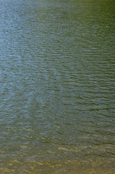 Textura Água Rio Contaminada Consequências Das Fontes Poluição — Fotografia de Stock