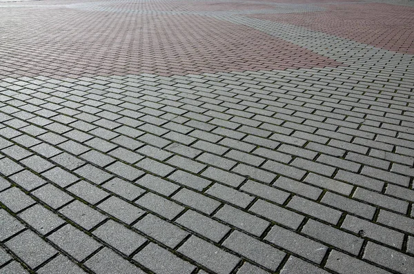 Large Area Covered Quality Paving Stone Daylight — Stock Photo, Image