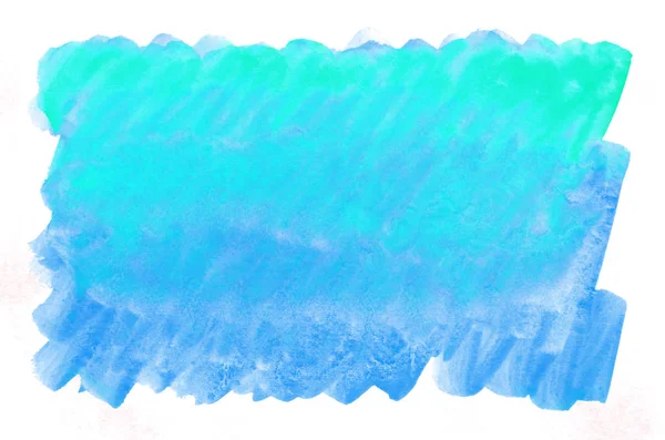 Colorful Blue Green Turquoise Watercolor Wet Brush Paint Liquid Background — Stock Photo, Image