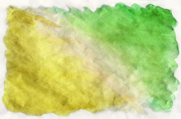 Barevné Zelené Žluté Akvarel Štětce Barvy Tekuté Pozadí Tapetu Světlé — Stock fotografie