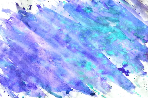 Barevné Modré Akvarel Štětce Barvy Tekuté Pozadí Tapetu Světlé Barvy — Stock fotografie