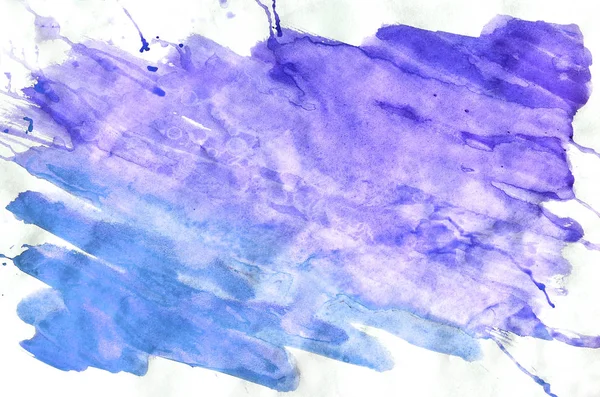 Aquarel Natte Achtergrond Blauwe Paarse Kleuren Aquarel Abstracte Achtergrond Handgeschilderde — Stockfoto