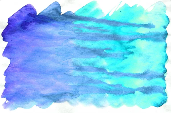 水彩湿的背景 蓝色和紫色的色彩 水彩的抽象背景 手绘水彩背景 水彩画水墨画 抽象绘画 — 图库照片