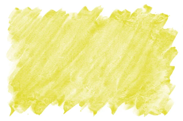 Aquarelle Jaune Coloré Peinture Pinceau Humide Fond Liquide Pour Papier — Photo