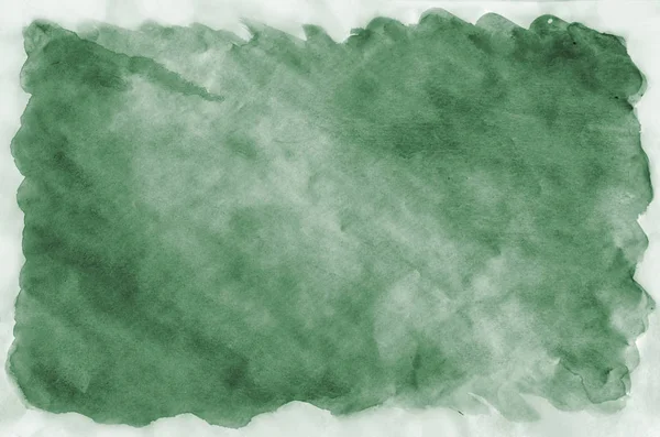 カラフルな暗い緑水彩の背景壁紙 アクワレル明るい色図 — ストック写真