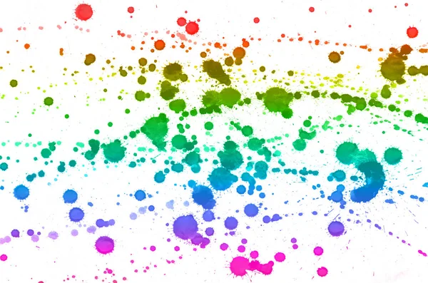 잉크의 수채화 스펙트럼 색상의 무지개 솔루션에 수채화로 이미지 — 스톡 사진