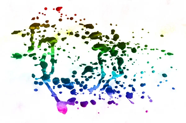Fundo Aquarela Abstrato Manchas Tinta Multicoloridas Todas Cores Espectrais Imagem — Fotografia de Stock