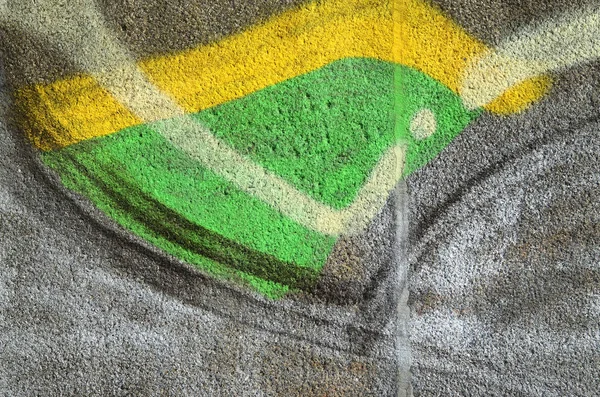 Concreto Resistido Parede Desgastada Pintura Danificada Grungy Superfície Concreto Com — Fotografia de Stock