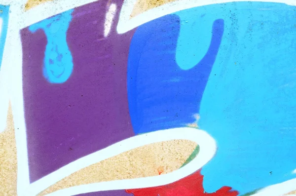 Bakgrundsbild Med Graffiti Mönster Som Tillämpas Betongvägg Med Aerosol Färger — Stockfoto