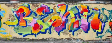 Arka plan resmi grafiti desen unsurları ile. Sokak sanatı kavramı