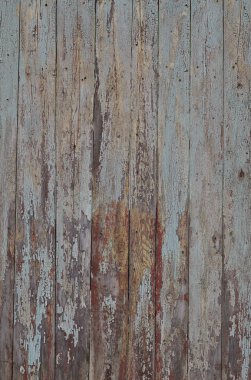 Yıpranmış ahşap duvarın dokusu. Dikey düz tahtalardan oluşan eski ahşap çitler.
