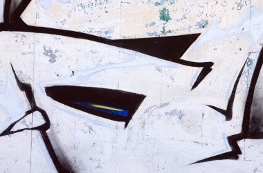 Eski duvar rengi grafiti çizim kırmızı sprey boya boyalı. Duvar yazılarını ve sokak sanat çizim Tema arka plan görüntüsü