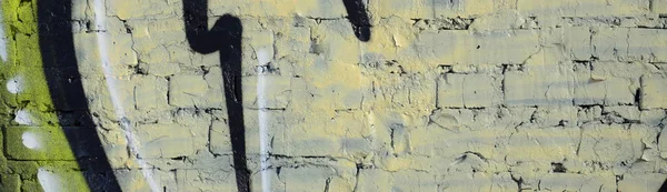 Oude Muur Geschilderd Kleur Graffiti Tekening Rode Spuitbus Verf Achtergrondafbeelding — Stockfoto