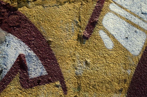 Die Alte Wand Farbe Graffiti Zeichnung Rote Aerosolfarben Gemalt Hintergrundbild — Stockfoto