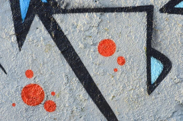 Den Gamla Muren Målade Färgen Graffiti Ritning Blå Aerosol Färger — Stockfoto