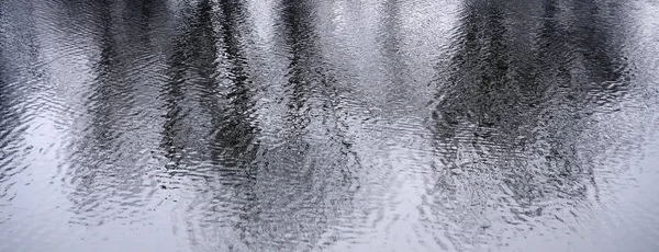 Strukturen Vattnet Floden Påverkan Vind Mycket Grunda Vågor Vattenytan — Stockfoto