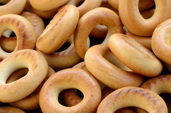 Foto Cerca Rosquillas Amarillas Frescas Tipo Popular Productos Harineros Una —  Fotos de Stock