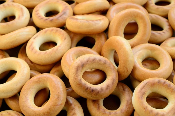 Foto Cerca Rosquillas Amarillas Frescas Tipo Popular Productos Harineros Una —  Fotos de Stock