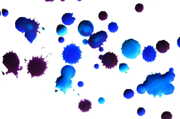 Абстрактна Фонова Ілюстрація Вигляді Акварельних Крапель Синього Кольору Макрознімок Мокрого — стокове фото